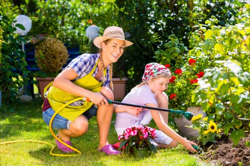 Planning garden layout with various plant species